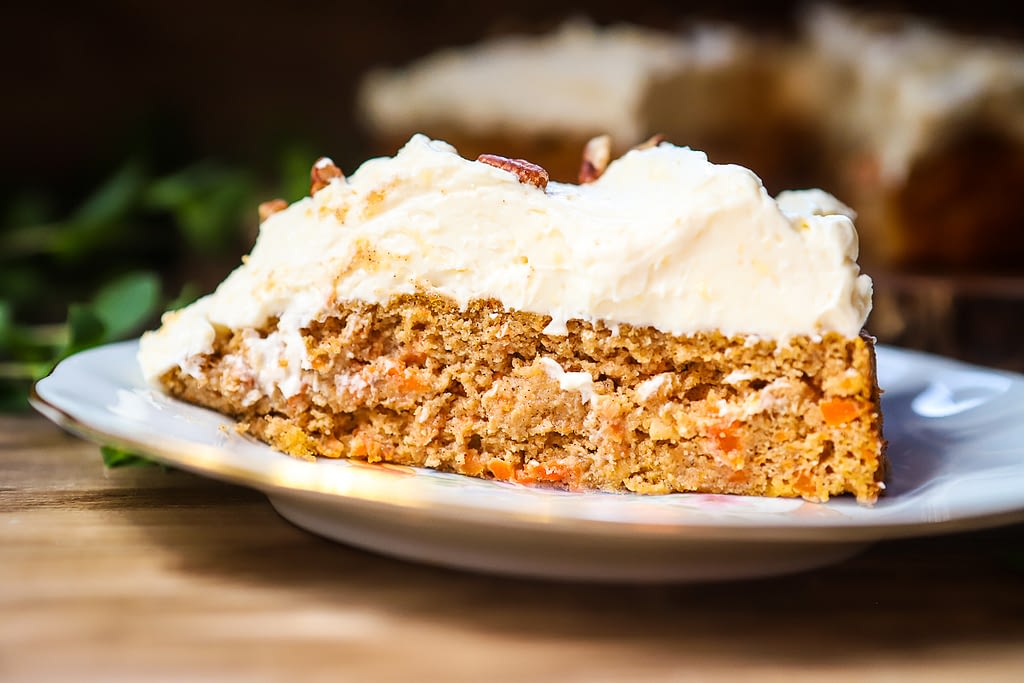 Carrot Apple Cake with Mascarpone Frosting - escape from grains