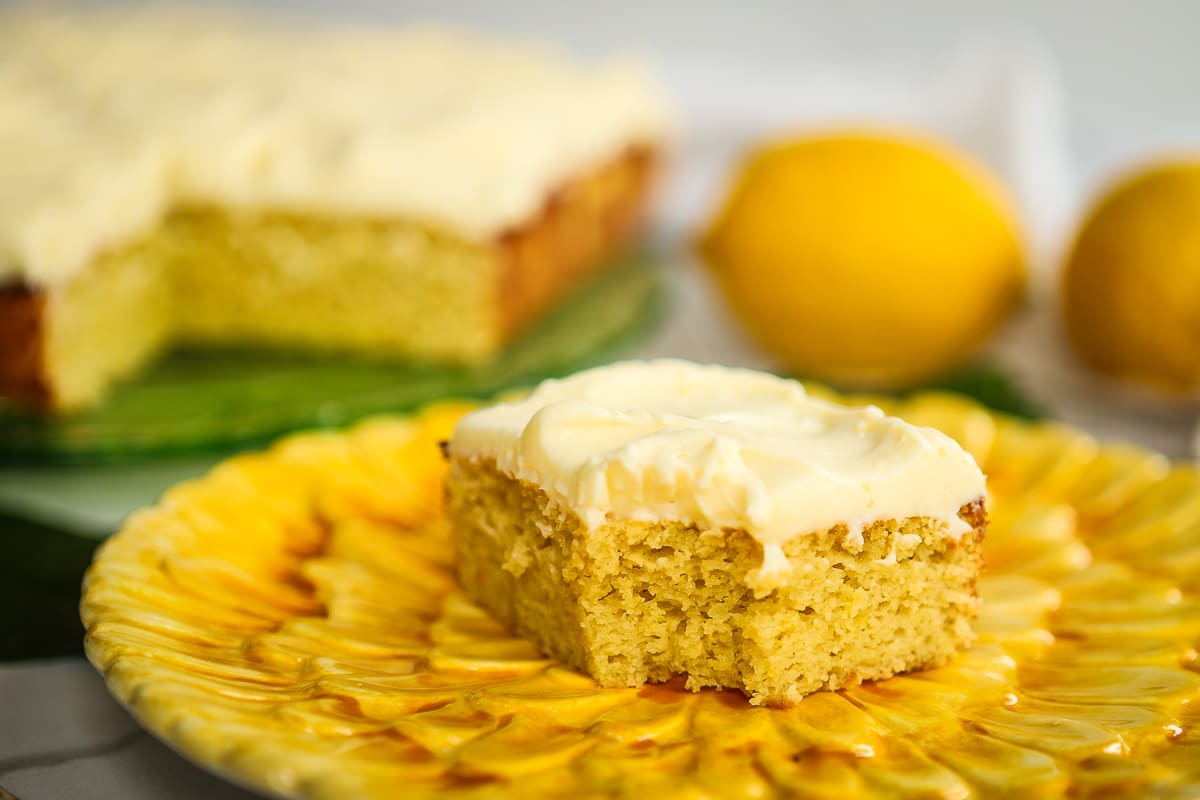 Keto Lemon Cake with Lemon Frosting escape from grains