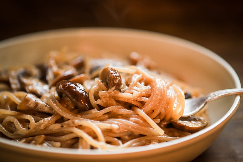 Mushroom Truffle Rosé Spaghetti (grain, glutenfree) escape from grains