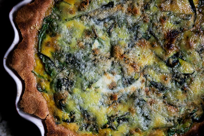 Caramelized Onion and Feta Quiche escape from grains