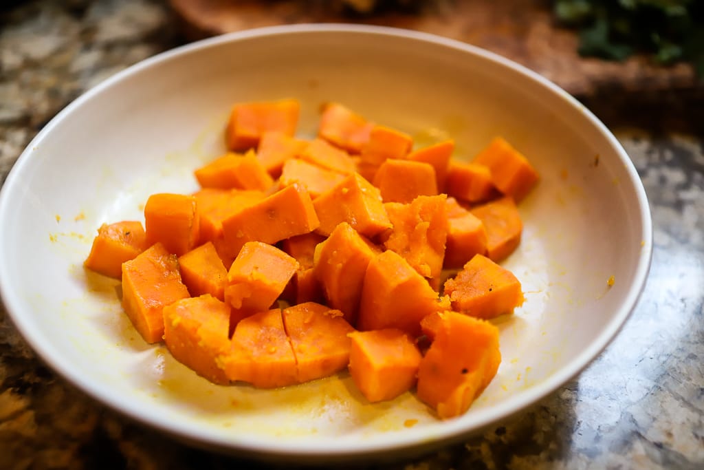 Creamy Sweet Potato Mushroom Curry - Escape From Grains