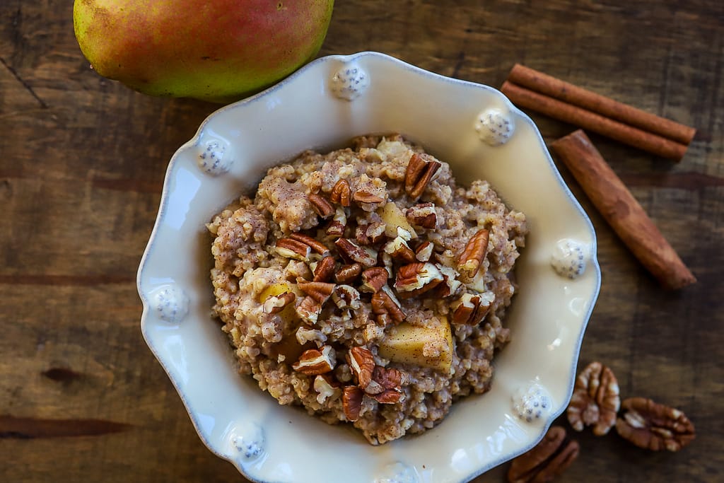 Millet Porridge with Pear and Cinnamon (sugar, gluten, and grain-free)